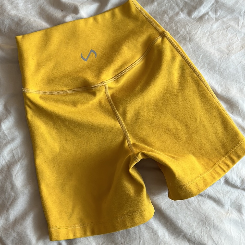 TLF yellow biker shorts
